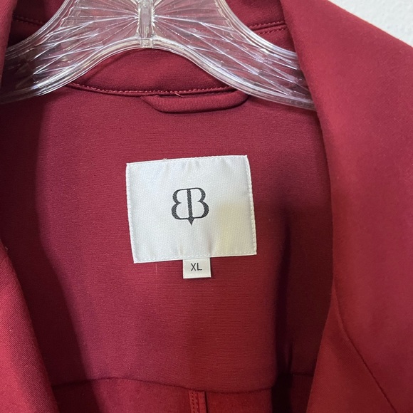 Betabrand cropped Peacoat blazer Women's Burgundy Double-Breasted Jacket XL - Picture 6 of 7